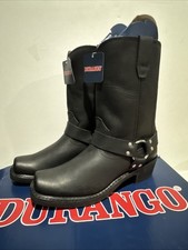 Durango DB510 Men's Size 9.5 M Black Leather Square Toe Harness Pull-On Boots
