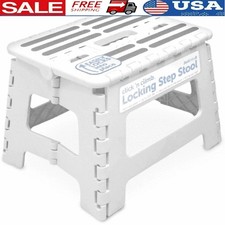 Kids Step Stool Locking Anti-Slip Foldable Portable Lightweight Safe 1 Step New