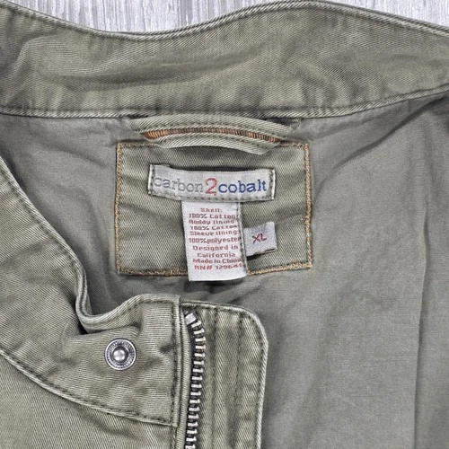 Carbon 2 Cobalt Mens XL Olive Green Canvas Cotton Field Jacket Military Utility image 13
