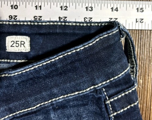 BKE Buckle Sabrina Skinny dunkle Waschung blau Denim Jeans Damengröße 25R 28 x 31,5 Zoll - Bild 4 von 8