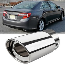 Car Chrome Stainless Steel Rear Exhaust Pipe Tail Muffler Tip For Toyota Camry