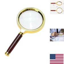 Elegant 6X Magnifying Glass with Wood Handle - Perfect for Reading  Inspection