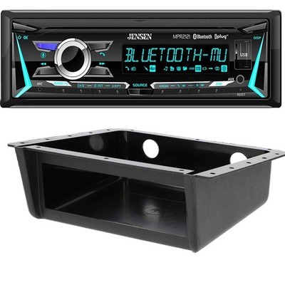 Jensen MPR2121 Bluetooth Car Stereo AM/FM Radio W/Universal Single DIN Housing