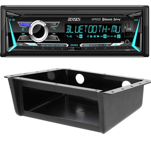 Jensen MPR2121 Bluetooth Car Stereo AM/FM Radio W/Universal Single DIN Housing