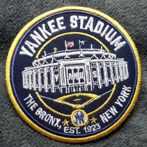 Yankee Stadium Bronx New York Baseball Embroidered Round Patch 3.5 Iron On Sew O