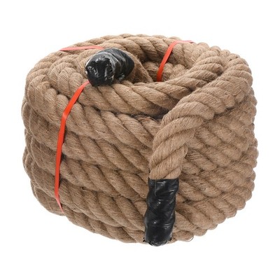 2'' x 50Ft Jute Rope Natural Jute String Twine Twisted Manila Rope Burlap Rope