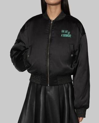 Taylor Swift GOT A WI$HLI$T Bomber Jacket Y2K Pop Star Streetwear L Satin B76