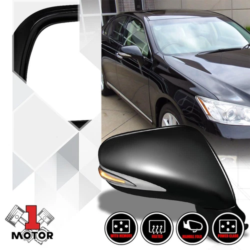 [Right] Passenger Side Power+Heated Signal Glass Mirror for 10-12 Lexus Es350