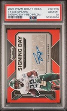 2023 PANINI PRIZM DRAFT PICKS SIGNING DAY RED PRIZM TYJAE SPEARS 71/99 PSA 10