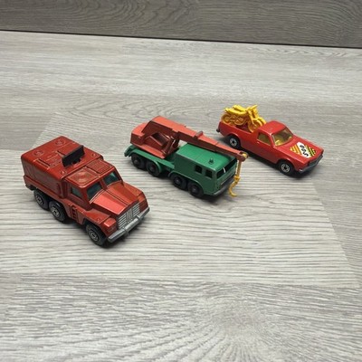VTG Lesney Matchbox Series 8 Wheel Crane # 30 1977 #60 Holden Pick Up #16 Badger