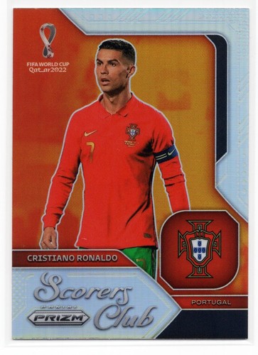 Cristiano Ronaldo 2022 Panini Prizm World Cup #7 Scorers Club Silver Prizm