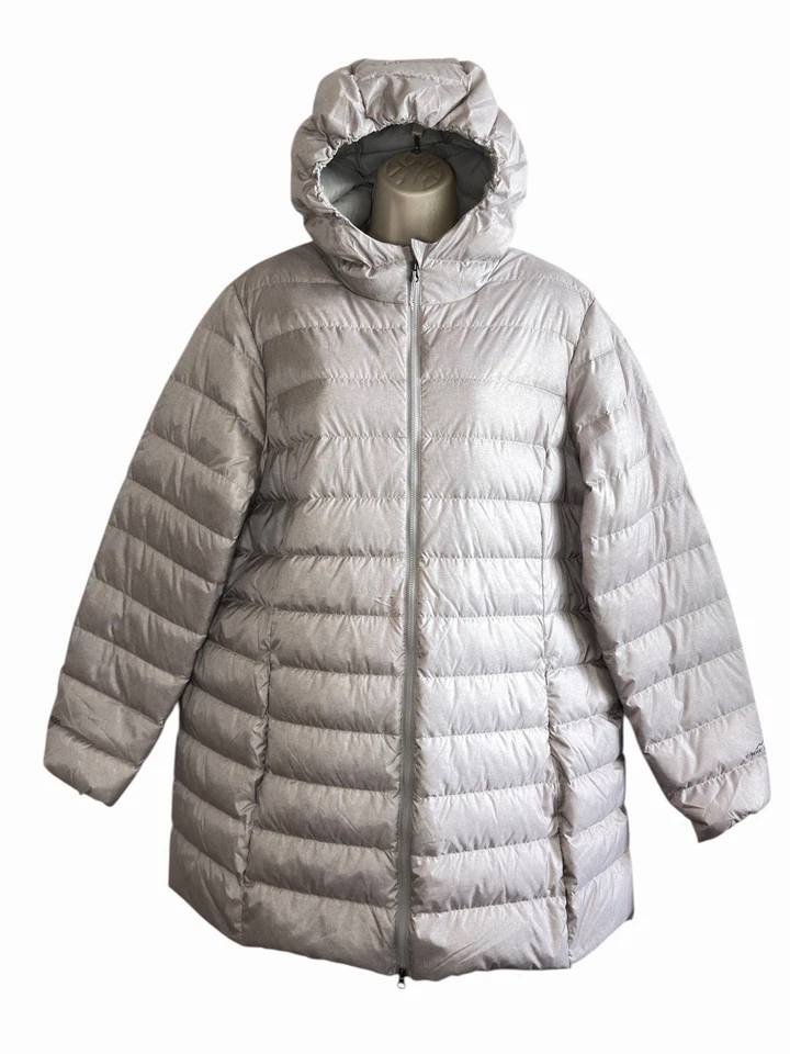 Eddie Bauer Down Parka EB 650 Lightweight in Gray Women's Size XXL NEW - Image 2 of 4