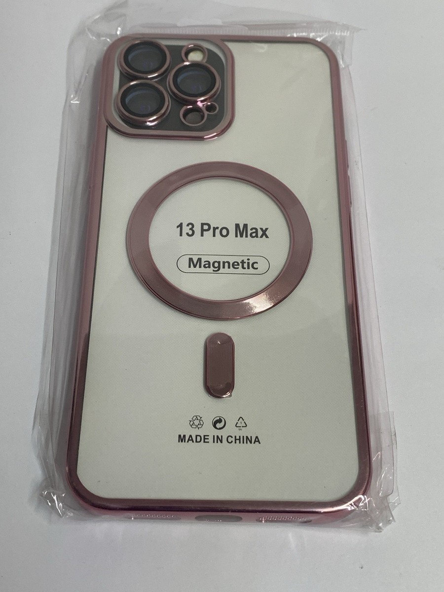 Case For Apple iPhone 13 Pro Max Magnetic Color Pink/Clear (#26565
