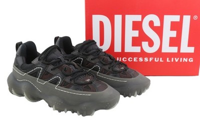 Diesel S-Prototype P1 Herren Sneaker EU43 Schwarz Low Top Schnürer UVP350*