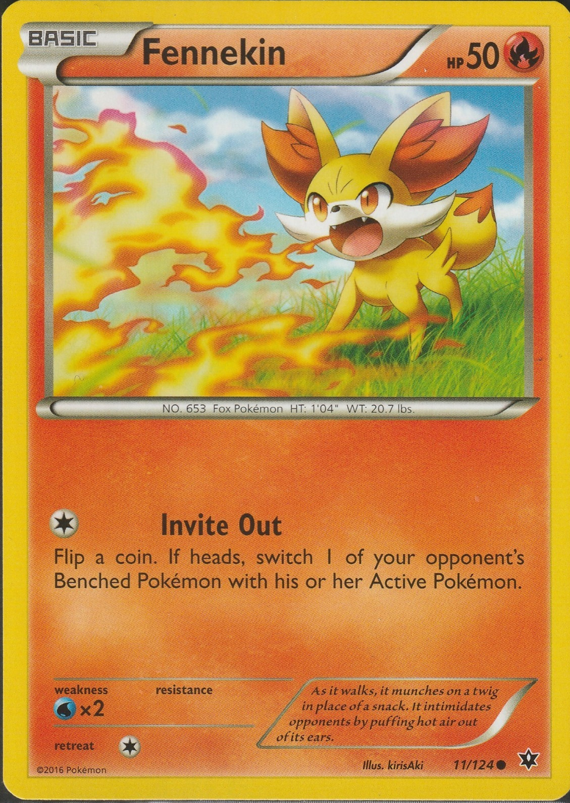 Fennekin - 11/124 - Common - LP