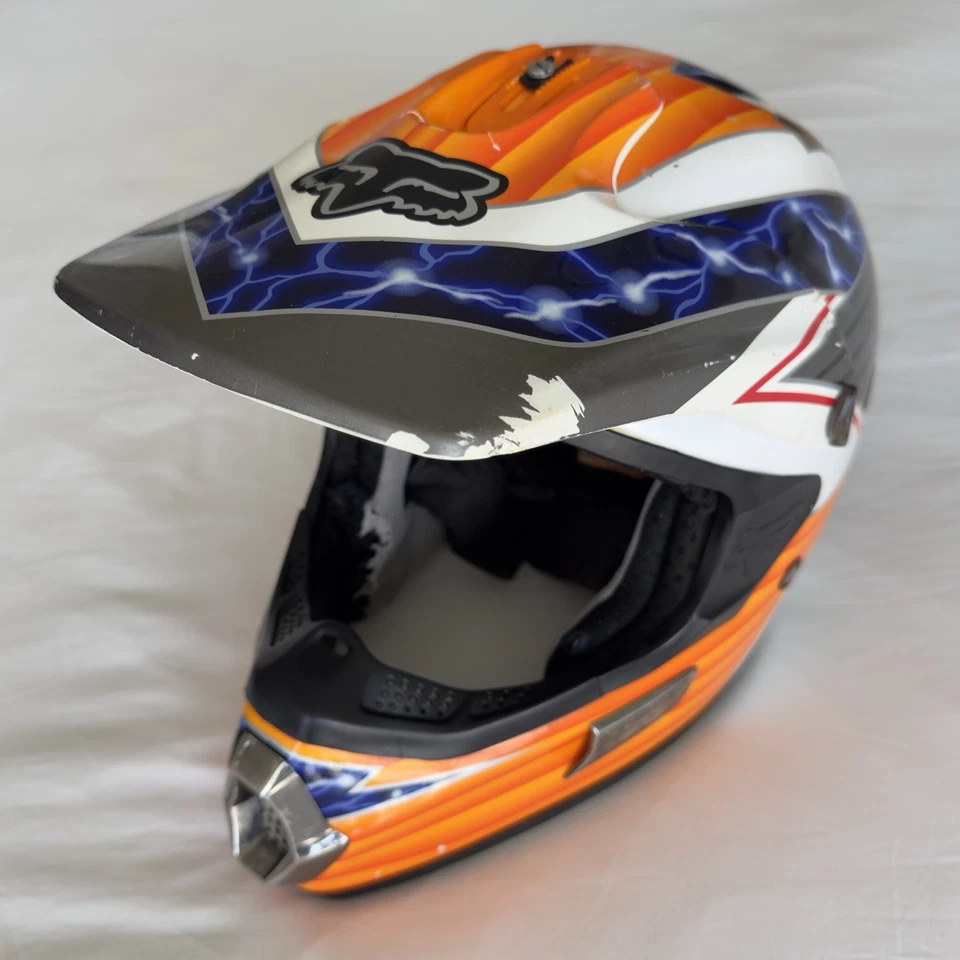 Vintage Fox Racing RC Replica Helmet, Size Medium, Used, No Returns. - Image 3 of 4