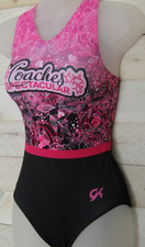 GK Leotard Cool Modern Floral Gymnastics AXS Adult XS