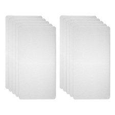 10Pack Metal Business Card 4x2x0.02" Brushed Laser Engrave Adhesive Silver