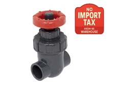Maxx-Supply 1-1/2" Gray PVC Socket Gate Valve Plumbing Pipe Fitting Control.