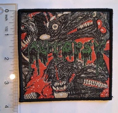 Autopsy Mental Funeral Black Border Woven Patch