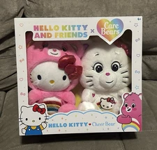 Care Bears Hello Kitty and Cheer Bear 10" Plush Set - 23023FE New Sealed 2023