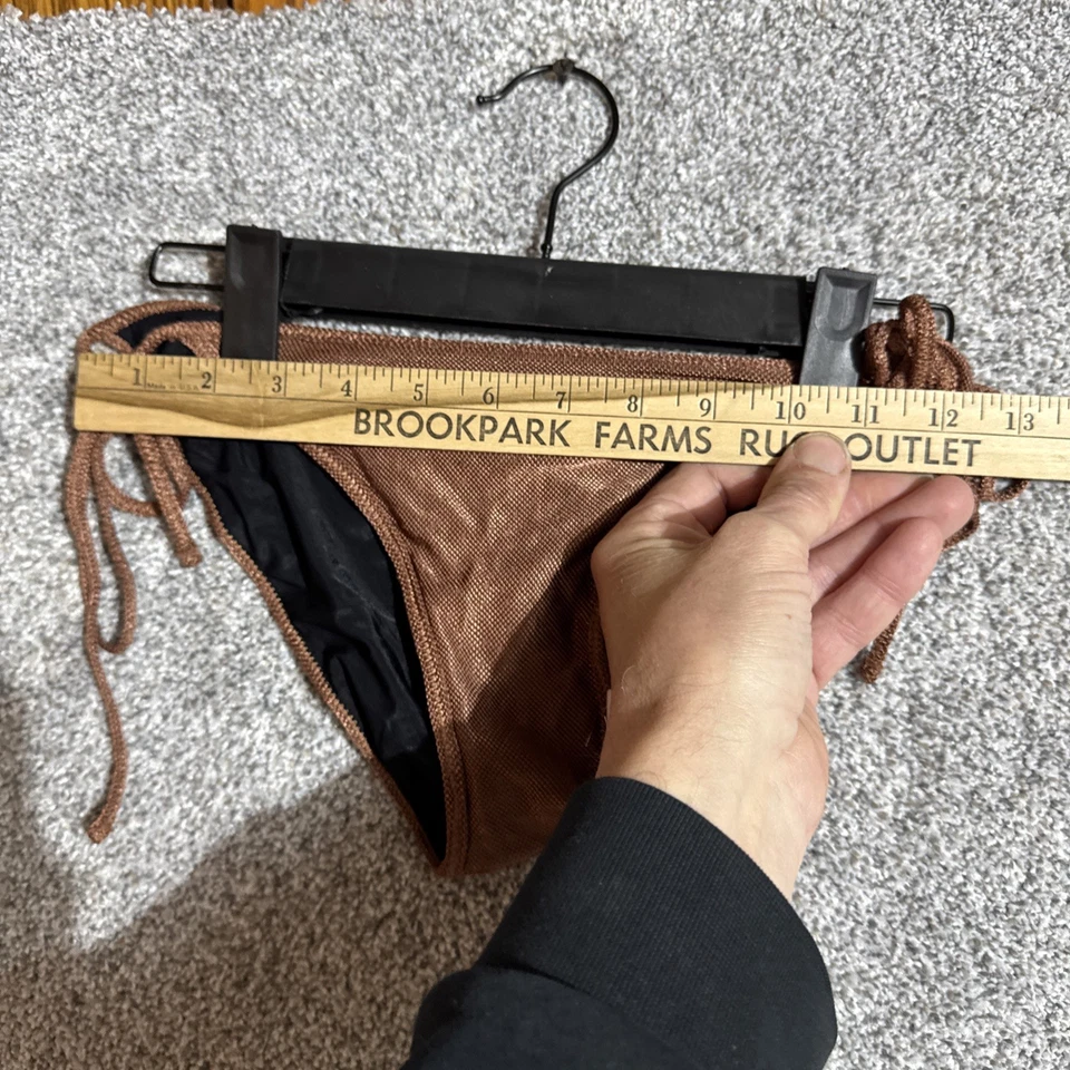 Parte inferior de bikini Clube Bossa grande de terciopelo elegante brasileño descarado traje de baño lazo lateral Foto 3 de 4