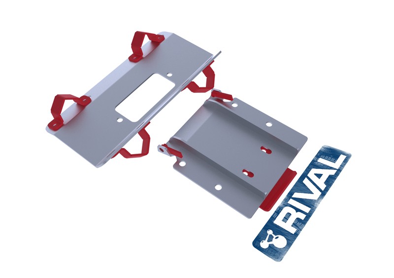 Support de treuil RIVAL pour Can-Am Maverick en acier noir renforcé
