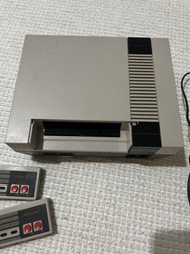 Nintendo NES Console System w/ 2 Controllers & Cables &ndash; Untested &ndash; Original