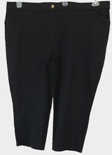 Susan Graver Weekend Essentials Slim Crop Pants 3X Black A638800 Women WX20