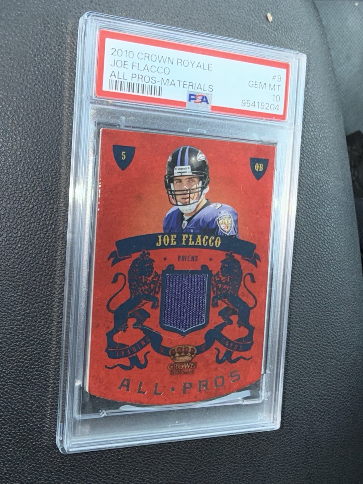 2010 Crown Royale Joe Flacco All Pro Materials /299 PSA 10 GEM MINT POP 1 RAVENS view 5