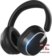 Hybrid Active Noise Cancelling Bluetooth Headphones,Bluetooth 6.0 Over Black