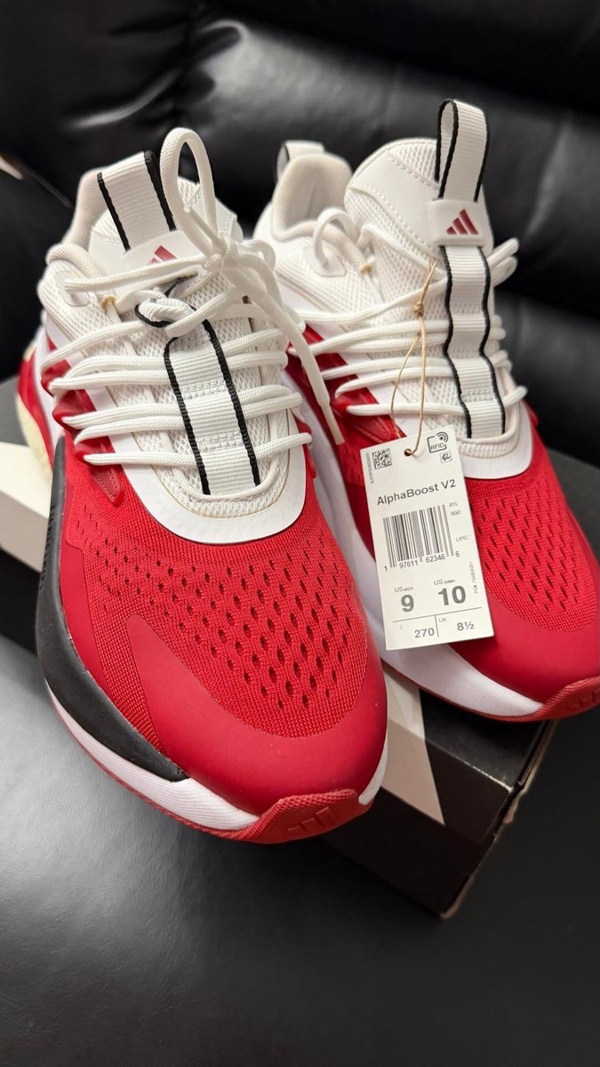 Size 9 - Adidas AlphaBoost V2 Power Red White for sale online | eBay