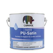 Caparol Capacryl PU Satin 2,5 L bianco, satinato, vernice acrilica PU