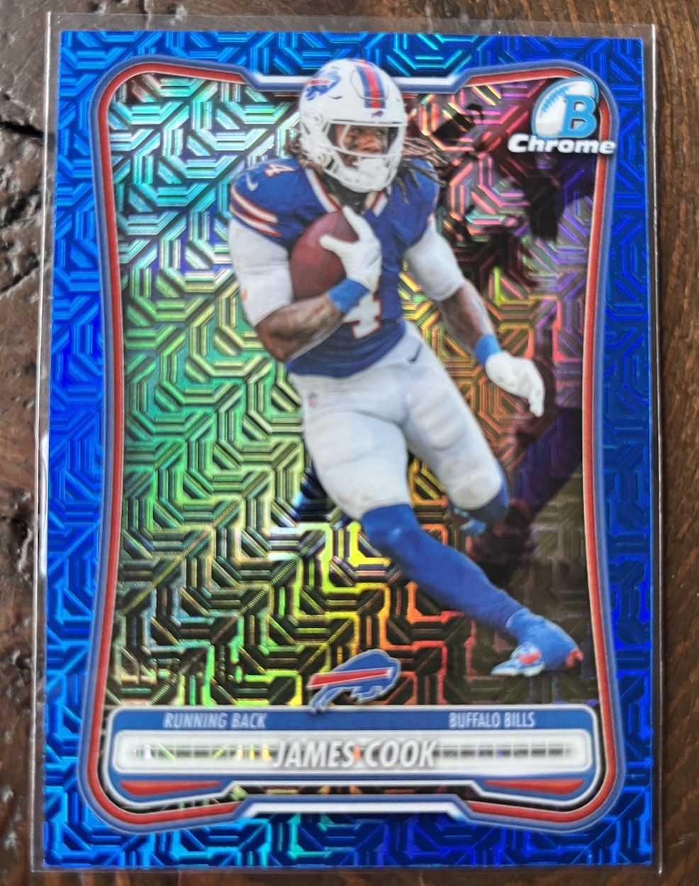 2026 Bowman James Cook Mojo Blue Refractor /150 "Color Match" Buffalo Bills