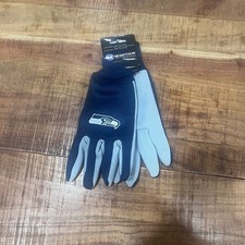 McArthur Seattle Seahawks NFL Sport Utility Gloves Blue/Gray Officially Licensed