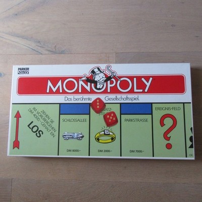 Monopoly von Parker DM-Version Top! Goldene Metallfiguren neuwertiger Zustand 