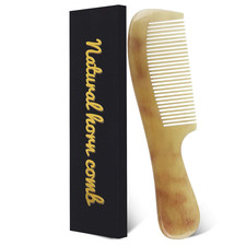 Horn Fine Tooth Comb - Anti-Static Hair Comb - Hair Styling Detangling Comb for