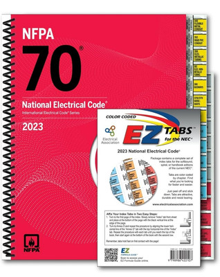 Nec 2023 National electrical code 2023 edition spiral bound with index Tab