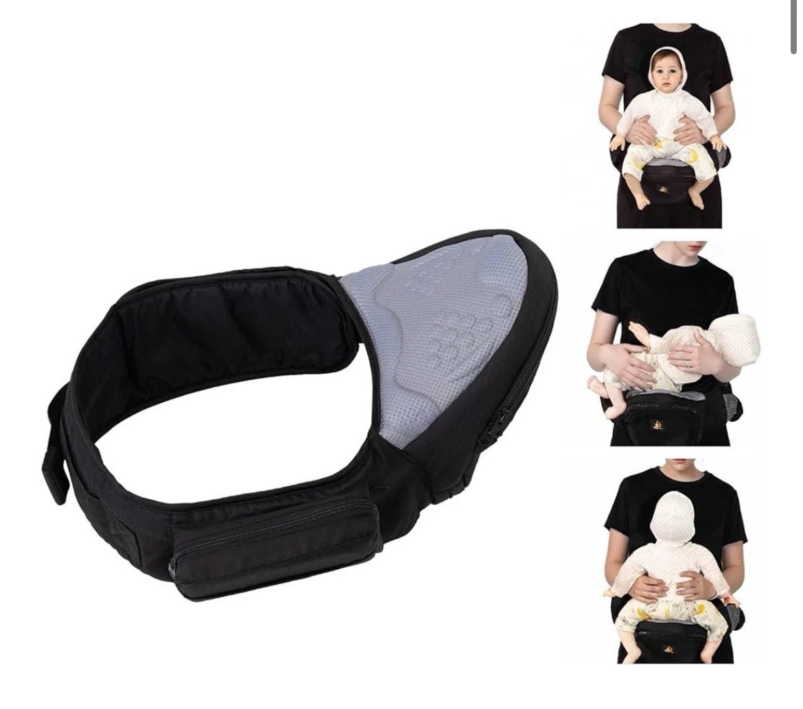 Baby Carrier With Hip Seat, Newborn To Toddler, Black