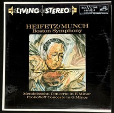 F3-36 HEIFETZ/MUNCH BOSTON SYMPHONY Mendelssohn Concerto In E ... RCA RED SEAL