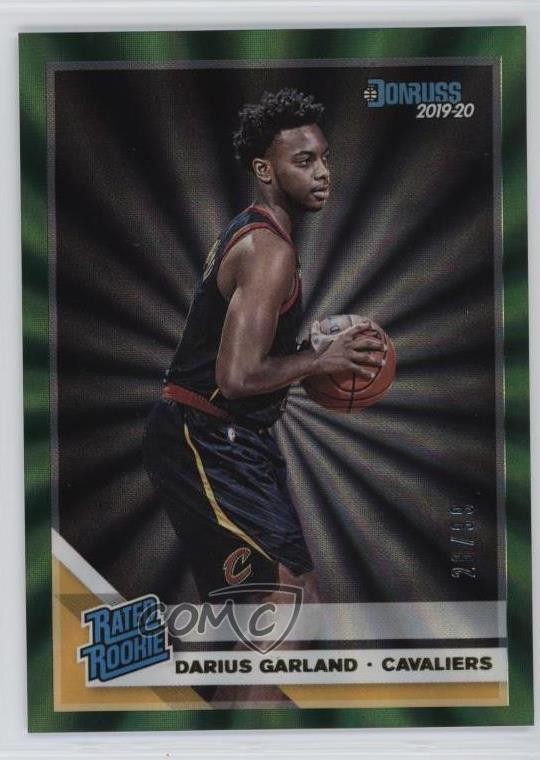 2019 Panini Donruss Rated Holo Green Laser 28/99 Darius Garland Rookie RC 0x49