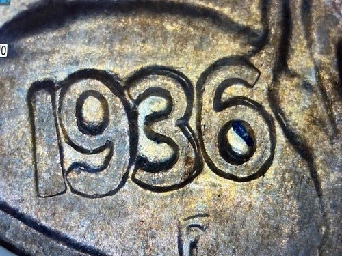 1936-D Buffalo Nickel NGC MS65 Old Soap Box Holder 25+ Yrs Old, Doubling Obverse