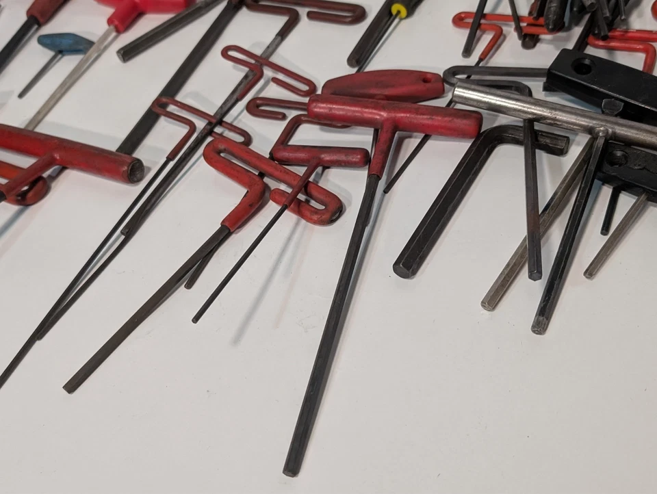 Lot 100+ Eklind Allen AMF T-Handle Hex Key Wrenches assorted SAE/Metric - Image 4 of 4