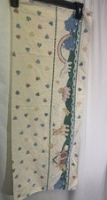 Vintage 1990s Noahs Ark Multicolor Hearts Flannel Receiving Nursery Baby Blanket