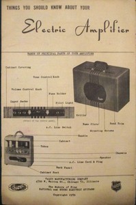 Supro National Valco 1950 Manuals, 1 Guitar & 1 A mp + 1 Schematic Great Shape 3