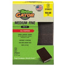 Gator Multi-Surface Sanding Sponge 6 Pack 3x4x1" 80/120 Grit Medium/Fine