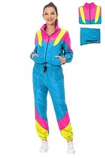 Women's 2 Piece Tracksuit 80s 90s Retro Outfit, Long Sleeve XX-Large Yellow