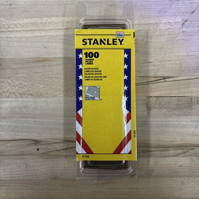 #ad #ad NIB Stanley 100 Pack #9 Steel Back Razor Blades 11 515 Professional Scrapers $13.99