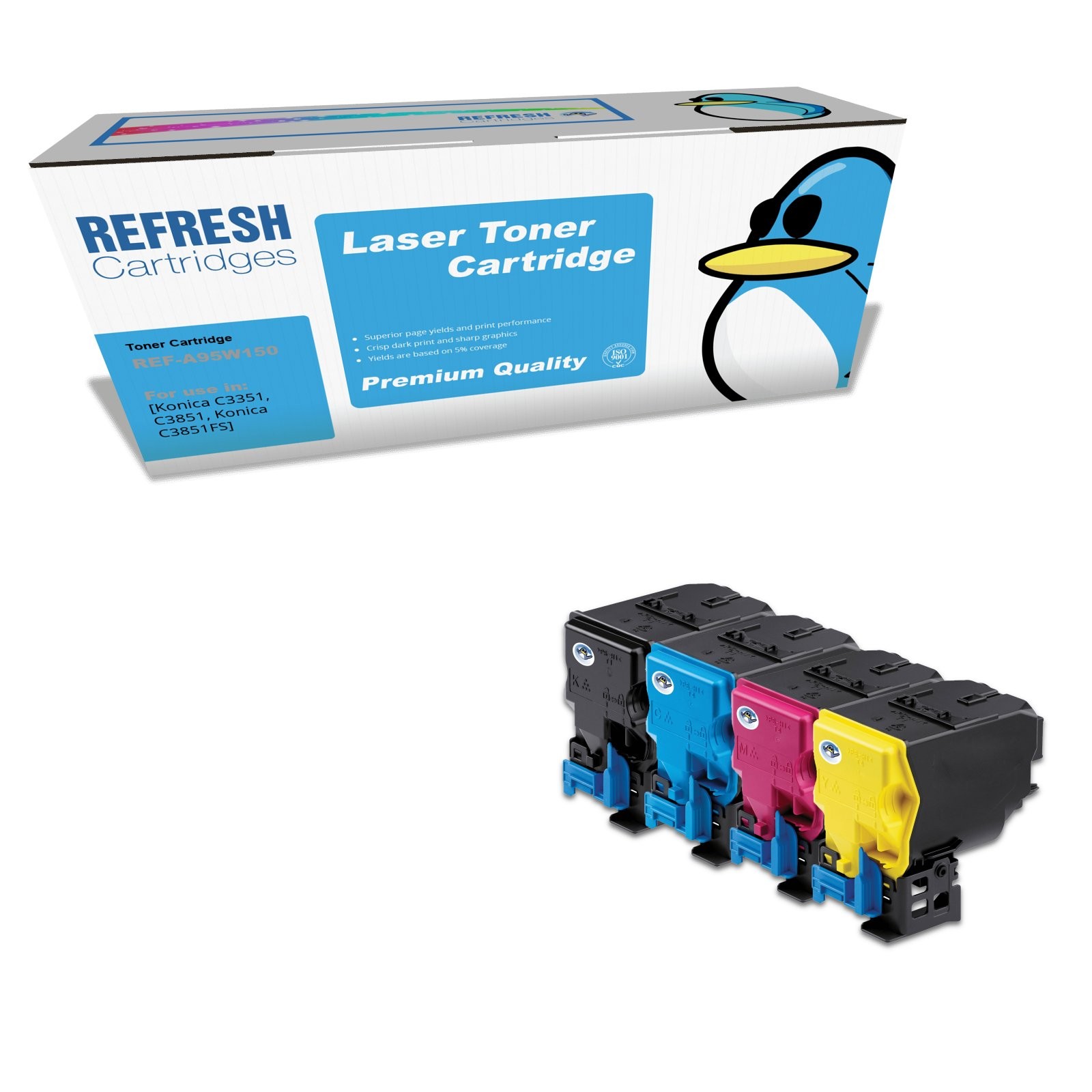 Refresh Cartridges Value Pack TNP49 Toner Compatible With Konica Minolta Printer