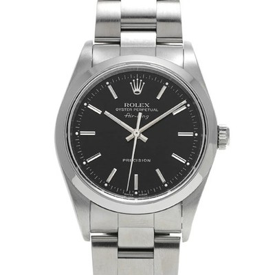 Rolex Air-King 14000M 34mm Stainless Steel Black Wristwatch #WW2198